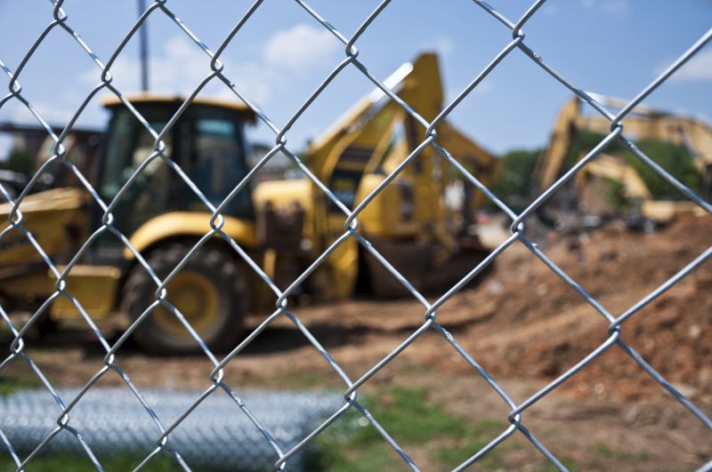 Silt Fence on a Construction Site